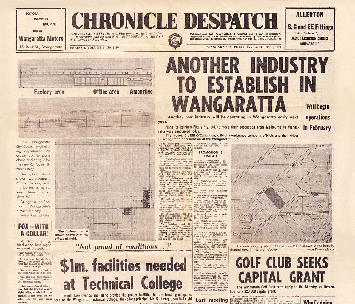 Chronicle-Despatch---Rainbow-Article-Aug1973-1190x1019